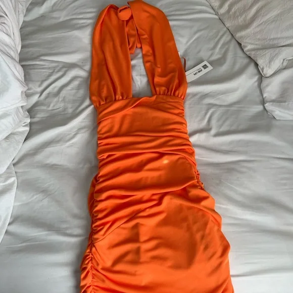 Dresses | Zara Orange Dress Size Xsmall | Poshmark